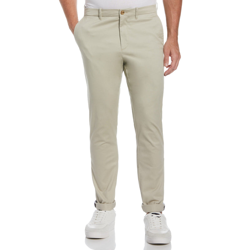 Pantalón chino stretch con algodón reciclado beige