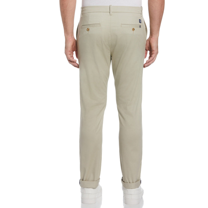 Pantalón chino stretch con algodón reciclado beige