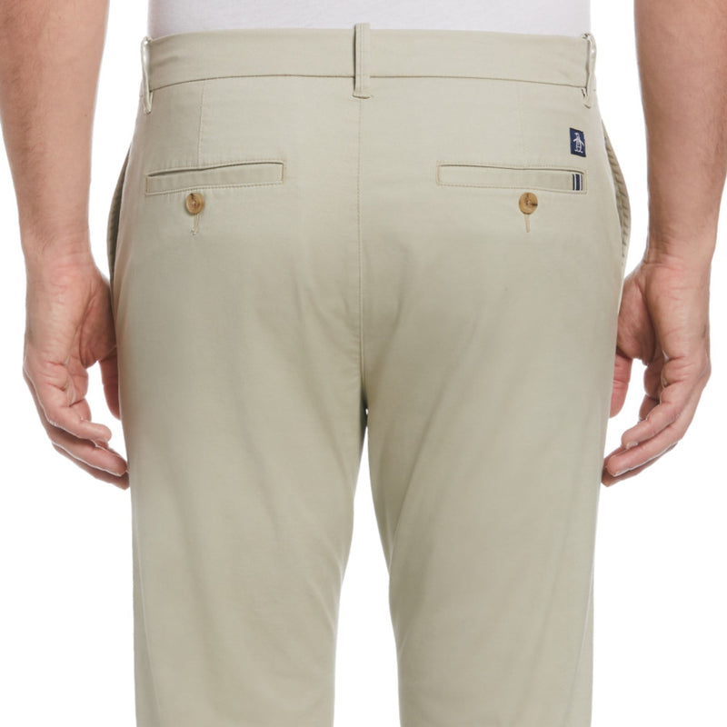 Pantalón chino stretch con algodón reciclado beige
