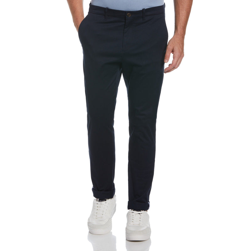 Pantalón chino stretch con algodón reciclado azul marino
