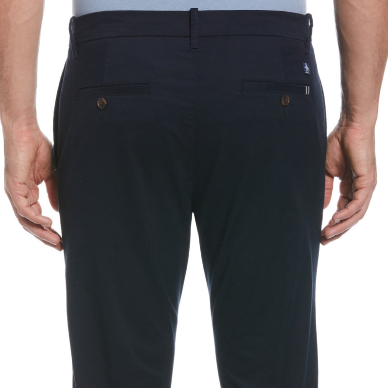 Pantalón chino stretch con algodón reciclado azul marino