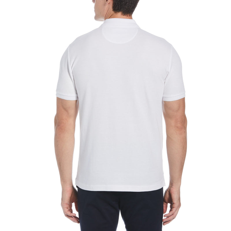 Polo Daddy blanco de algodón orgánico logo Pete