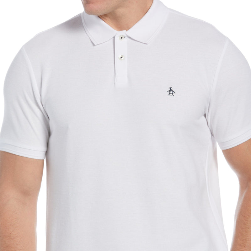 Polo Daddy blanco de algodón orgánico logo Pete