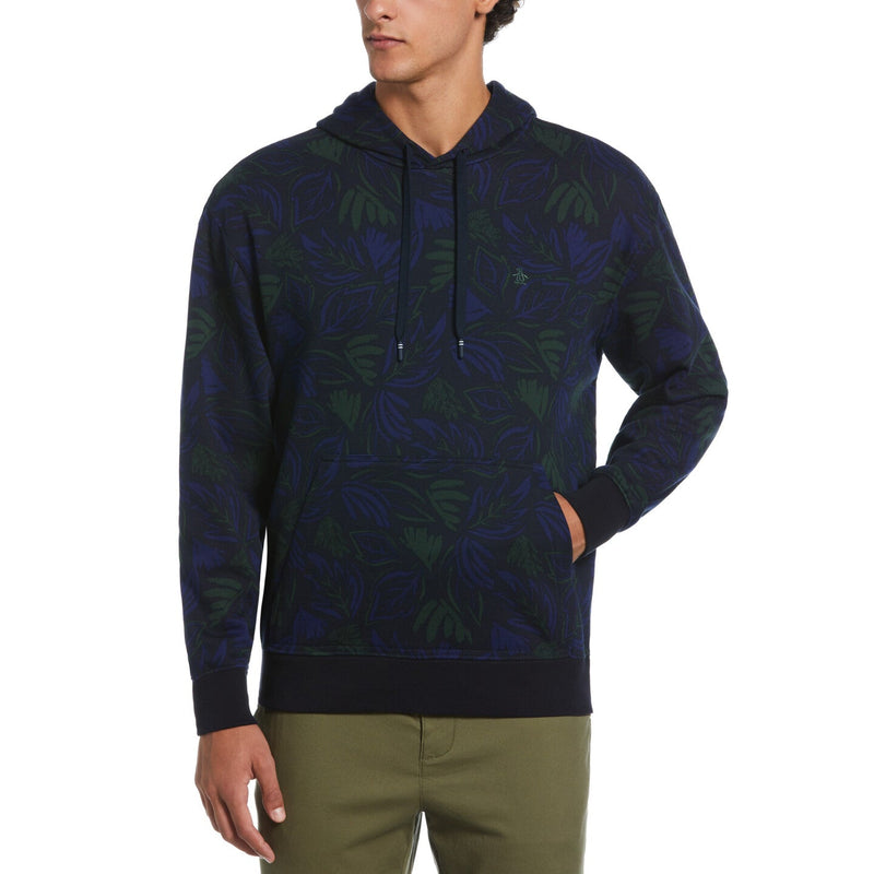 Sudadera polar con capucha y estampado floral