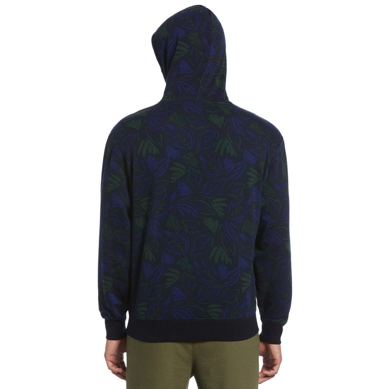 Sudadera polar con capucha y estampado floral
