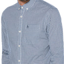 Camisa ML Gingham Stretch azul