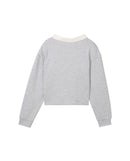 Sudadera de niña con cuello polo