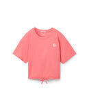 Camiseta de niña de manga corta cropped