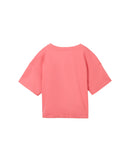 Camiseta de niña de manga corta cropped