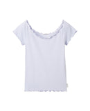Camiseta de niña manga corta canalé