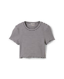 Camiseta de manga corta canalé