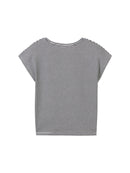 Camiseta de niña manga corta con rayas
