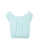 Blusa de niña manga corta estampado de flores