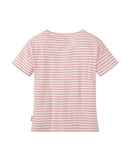 Camiseta de niña de manga corta y estampado a rayas