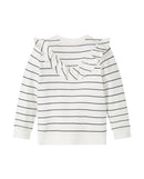 Sudadera de niña de rayas con volante