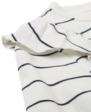 Sudadera de niña de rayas con volante