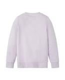 Sudadera de niña con cuello redondo en color liso