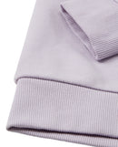 Sudadera de niña con cuello redondo en color liso