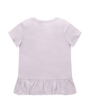 Camiseta de niña de manga corta con cuello redondo