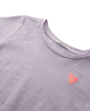 Camiseta de niña de manga corta con cuello redondo