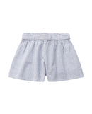 Pantalón corto de niña con estampado a rayas