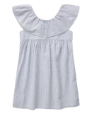 Vestido de niña sin mangas con estampado a rayas