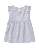 Vestido de niña sin mamgas con estampado a rayas
