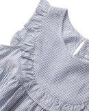 Vestido de niña sin mamgas con estampado a rayas