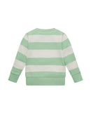 Sudadera de niño con cuello redondo y estampado a rayas