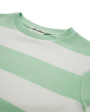 Sudadera de niño con cuello redondo y estampado a rayas