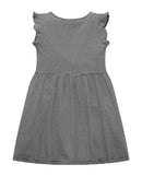 Vestido corto sin mangas con estampado a rayas