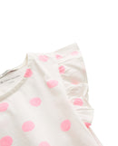 Camiseta de niña sin mangas con estampado a lunares