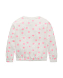 Sudadera de niña de manga larga con cuello redondo