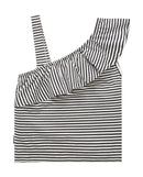 Camiseta de niña de tirantes a rayas