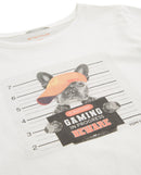 Camiseta de niño de manga larga con dibujo frontal