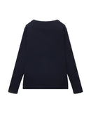 Camiseta de niña de manga larga con cuello redondo