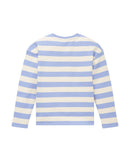Sudadera de niña con cuello redondo y estampado a rayas