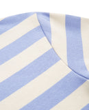 Sudadera de niña con cuello redondo y estampado a rayas