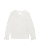 Camiseta de niña de manga larga y cuello redondo