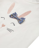 Camiseta de niña de manga larga y cuello redondo