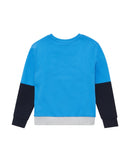Sudadera de niño con cuello redondo y bloques de color