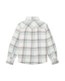 Camisa de niño de manga larga con estampado a cuadros