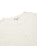 Cárdigan de niña blanco con cuello redondo