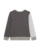 Sudadera de niño con cuello redondo en color liso