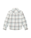 Camisa de niño de manga larga con estampado a cuadros