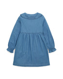 Vestido de niña tejido denim estilo babydoll