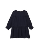 Vestido de niña liso de manga larga