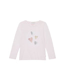 Camiseta de niña de manga larga con dibujo frontal