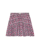 Falda de niña corta con estampado floral