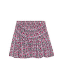 Falda de niña corta con estampado floral